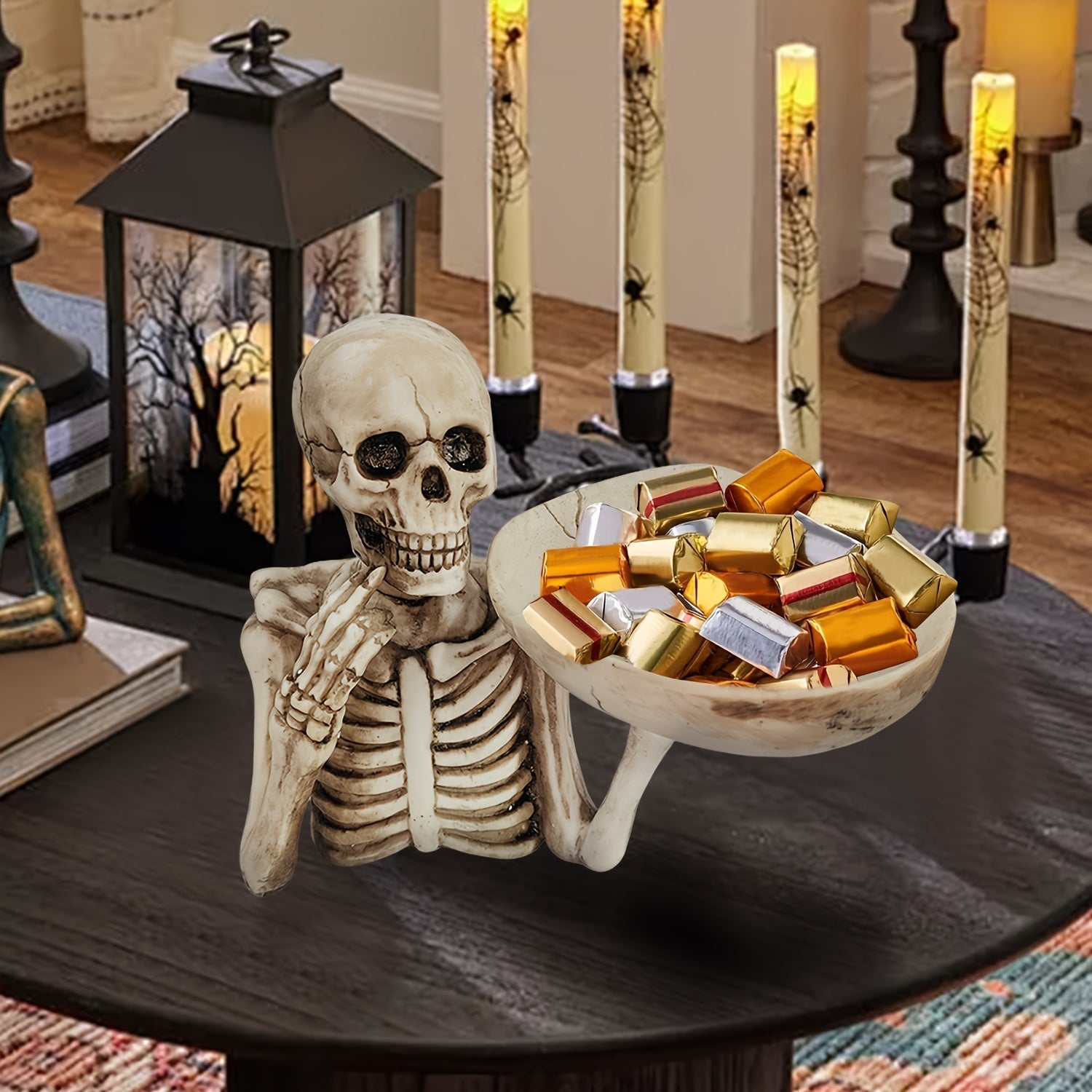 Grimora – Halloween Skelet med Skål