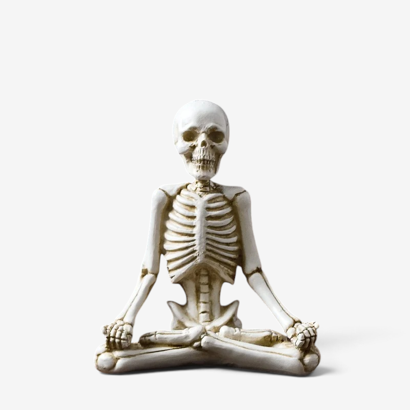 Skelton – Halloween Skeletfigur i Resin Hvid Yoga