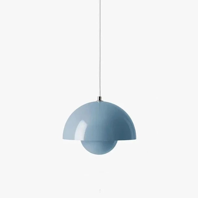 GreenGlow Pendellampe – Lampe med Planteholder Lyseblå
