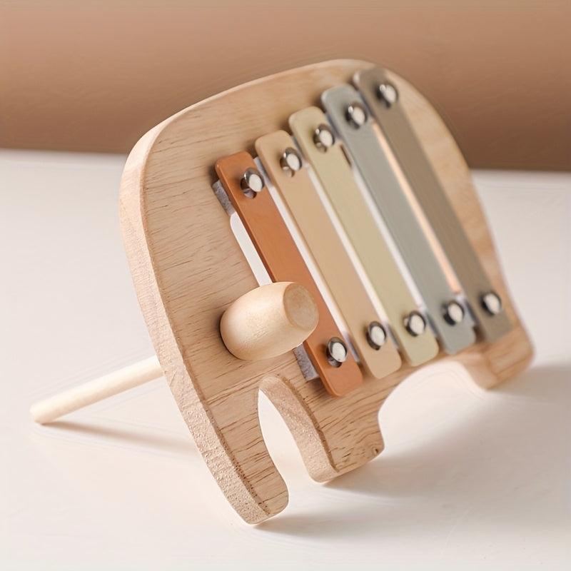 MiniTunes Houten Olifant Xylofoon – Muzikaal Speelgoed voor Kinderen