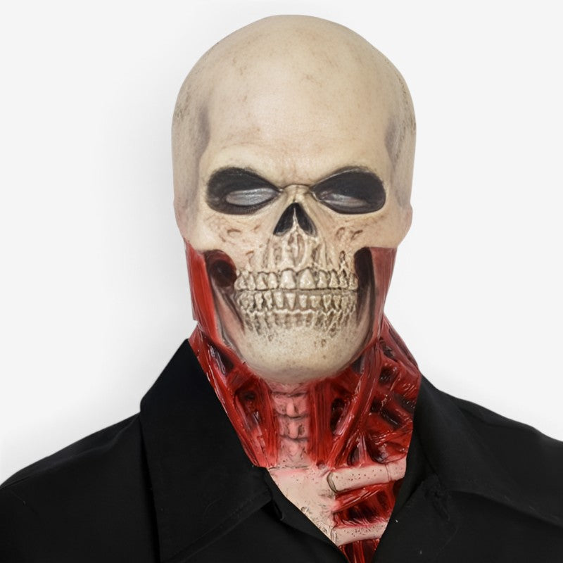 Grimveil – Halloween Skeletmaske til Kostume Uden Blod
