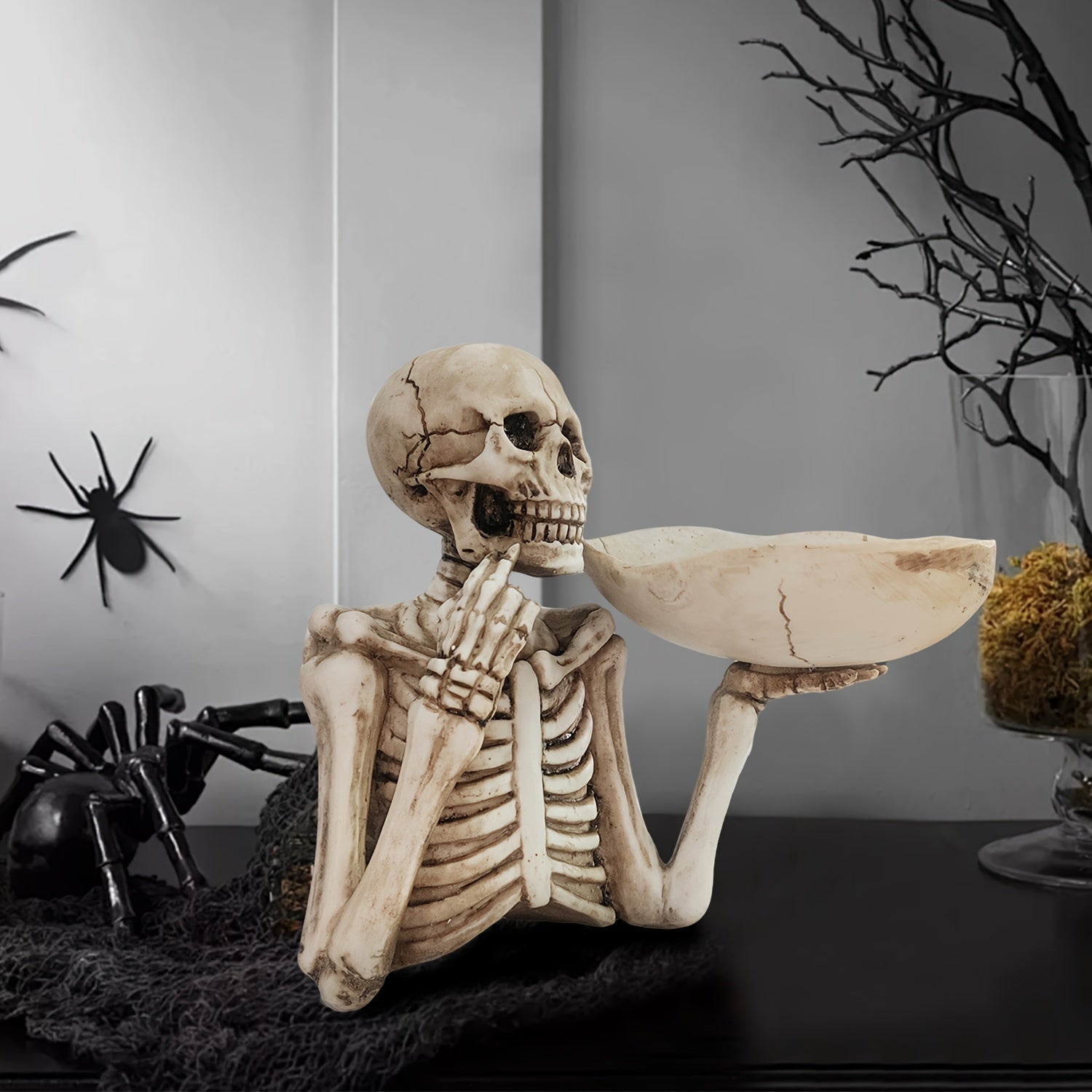Grimora – Halloween Skelet med Skål