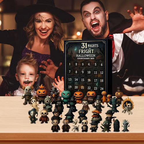 Spooktober – Halloween Nedtællingsboks med 31 Mini Figurer