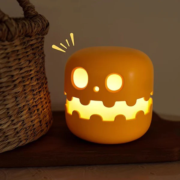 PumpkinLume – Græskar Natlampe med Trykfunktion og Timer
