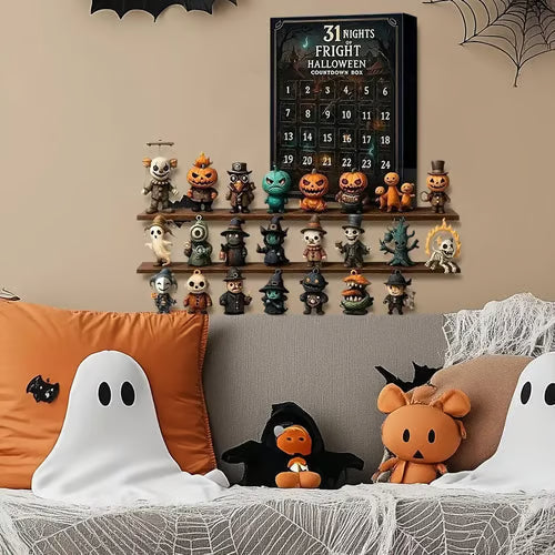 Spooktober – Halloween Nedtællingsboks med 31 Mini Figurer