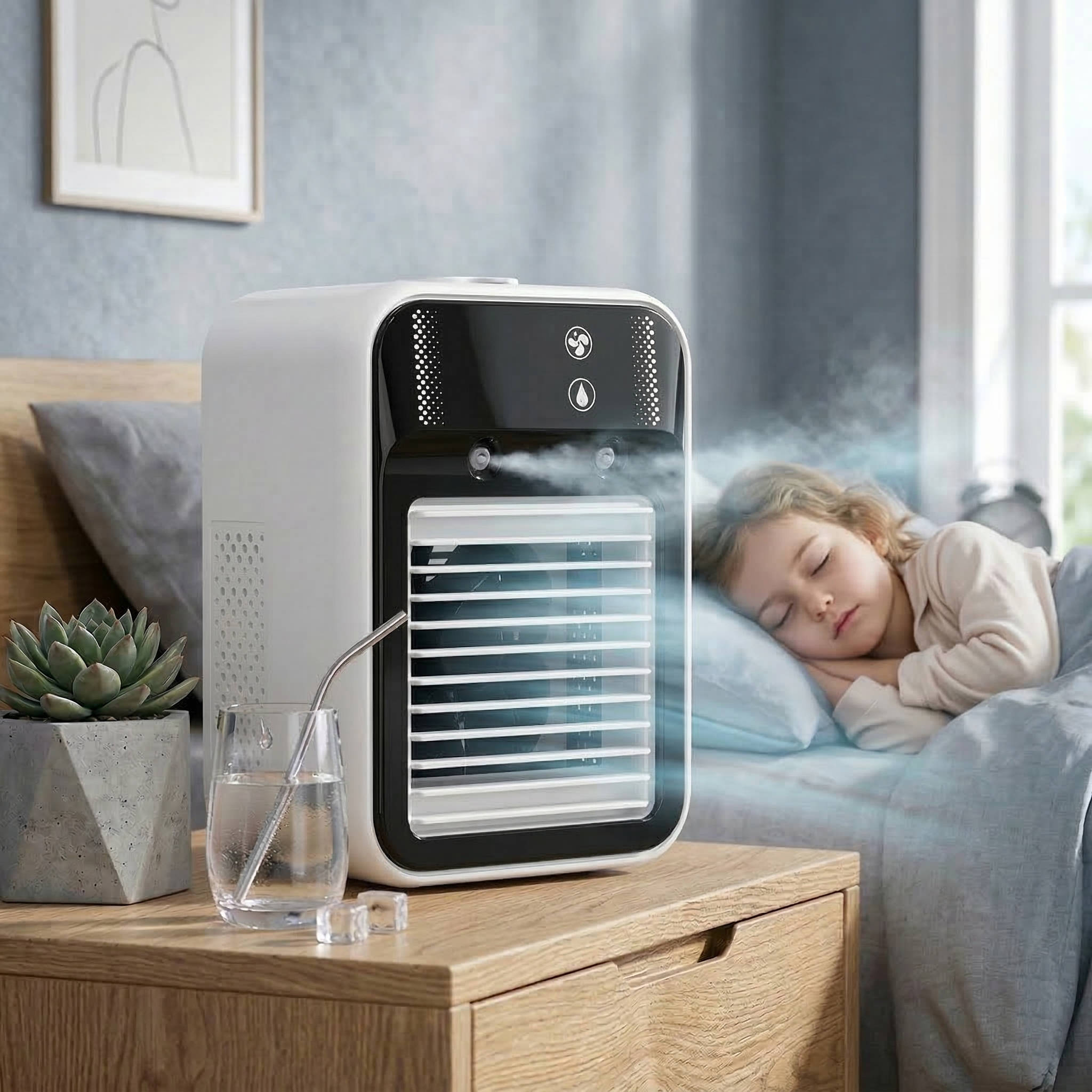 AeroBreeze Luftkøler – Digitalt Display med 3 Hastigheder