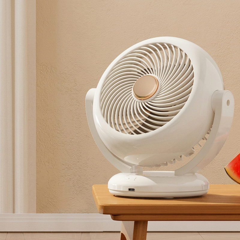 BreezeMini Ventilator – Bærbart Hånd- og Borddesign