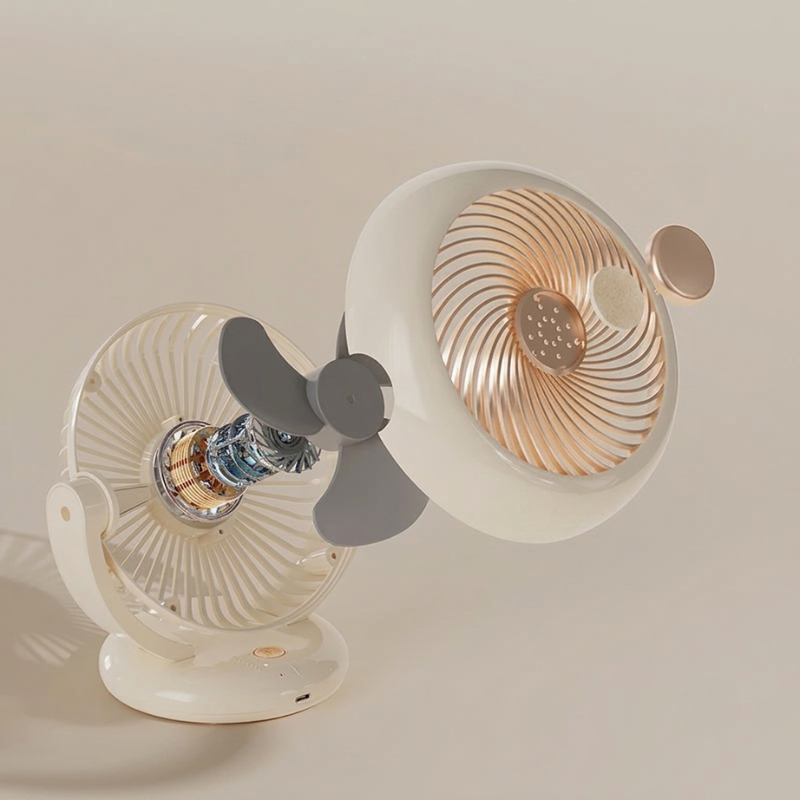 BreezeMini Ventilator – Bærbart Hånd- og Borddesign