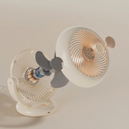 BreezeMini Ventilator – Bærbart Hånd- og Borddesign