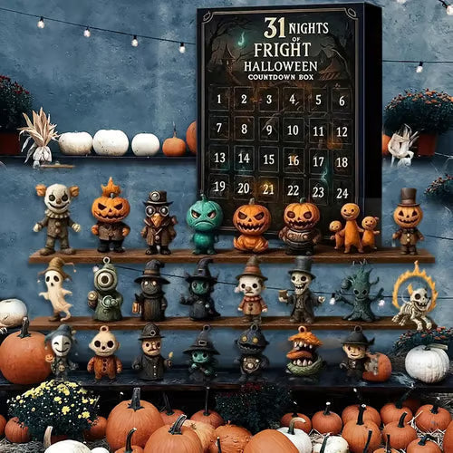 Spooktober – Halloween Nedtællingsboks med 31 Mini Figurer