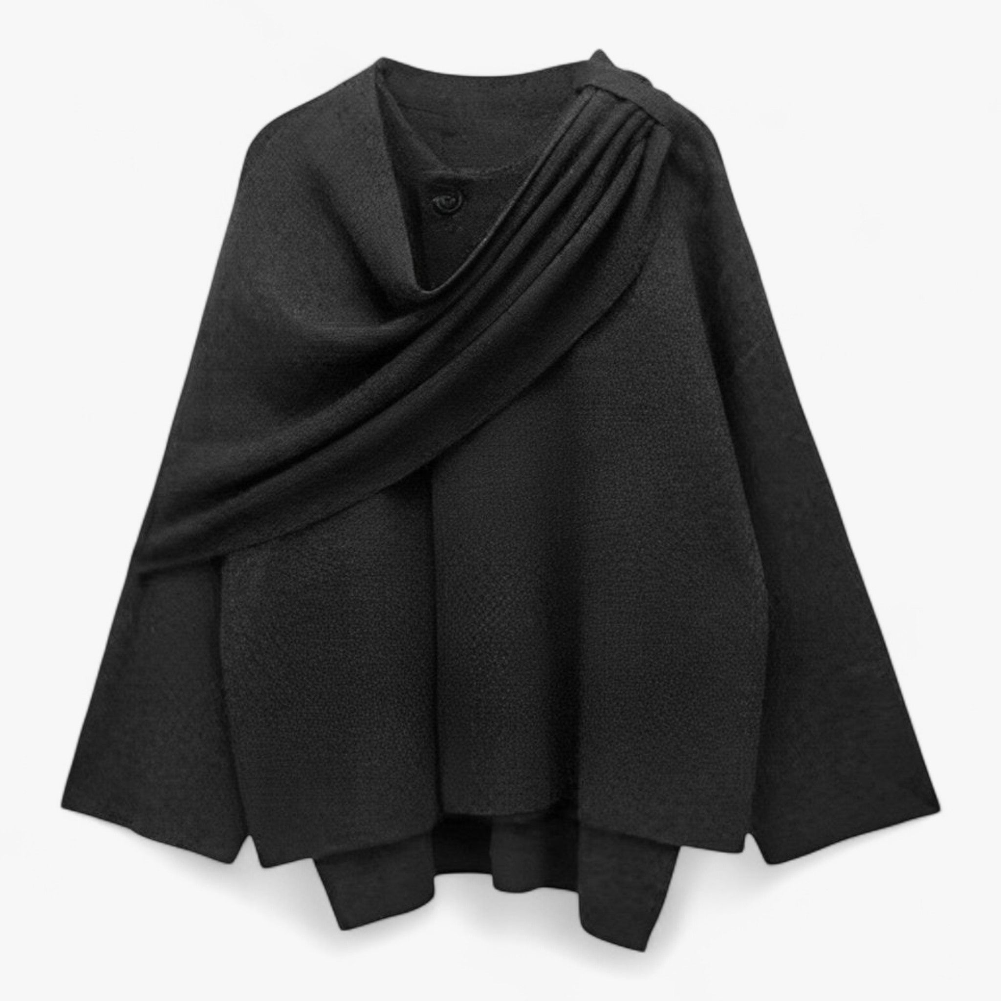 Veloura - Elegant Dame Striktrøje med Høj Krave
