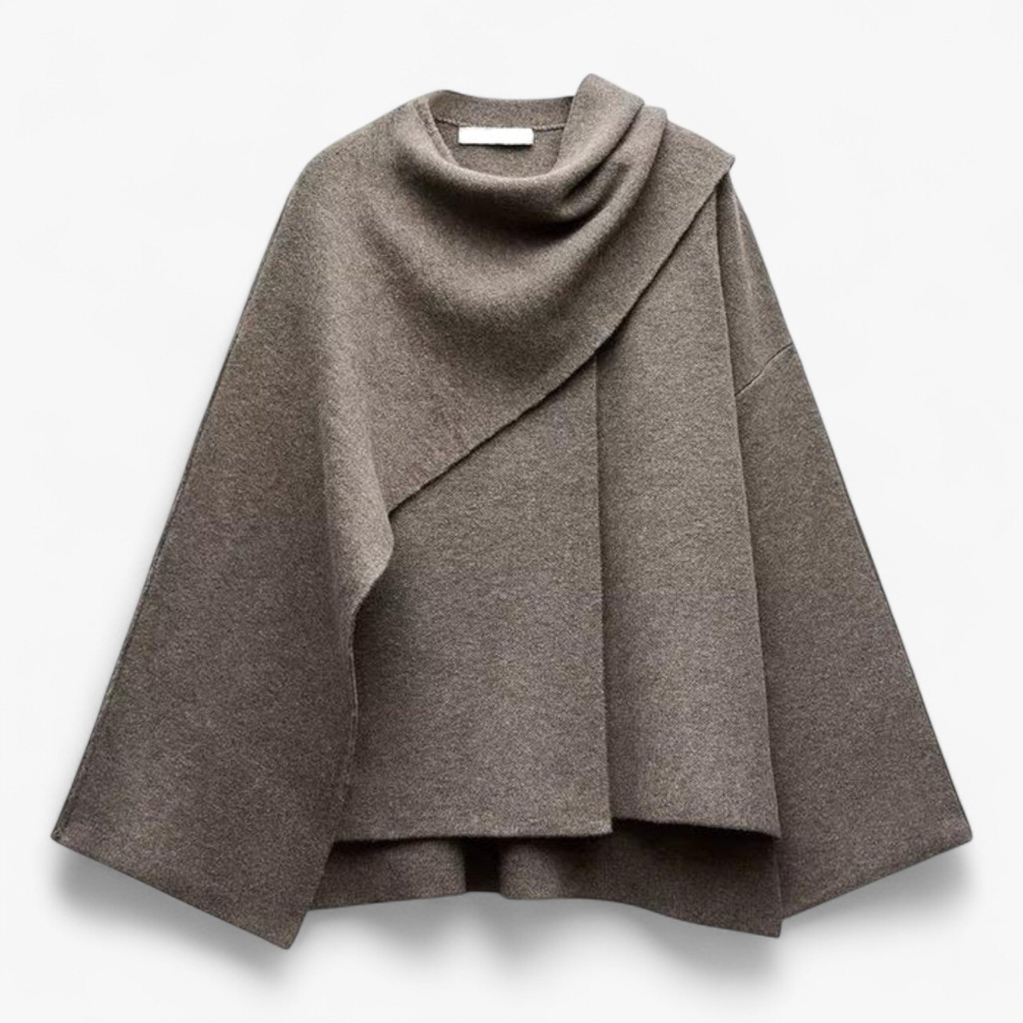 Veloura - Elegant Dame Striktrøje med Høj Krave