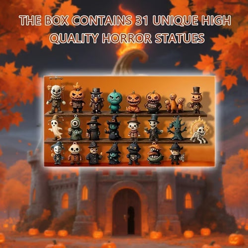 Spooktober – Halloween Nedtællingsboks med 31 Mini Figurer