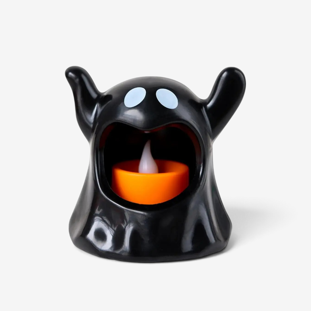 Ghostara – Halloween LED-Lampe med Spøgelsesdesign Sort