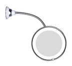 GlowMirror LED Kosmetikspejl – Fleksibel Arm med 10x Forstørrelse