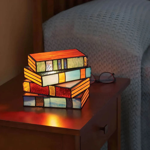 Boglampe LED – Dekorativ Bordlampe med Farvet Lysdesign