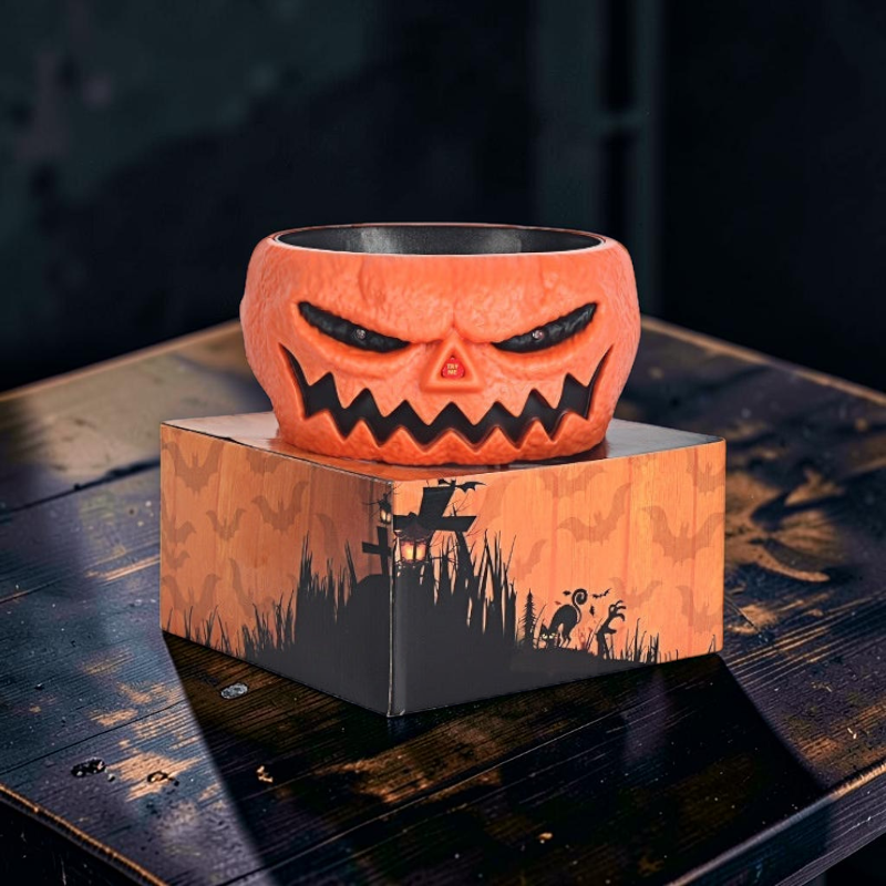 Skelora – Halloween Slikskål med Bevægelig Skelet Hånd