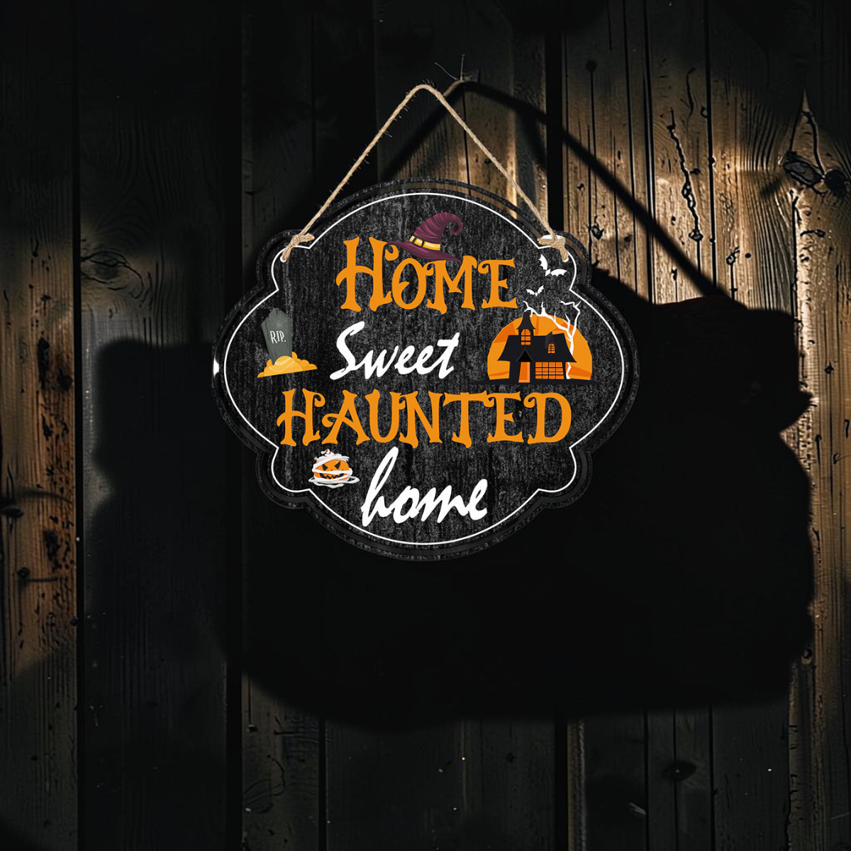 Grimora – Hængende Halloween Dørskilt