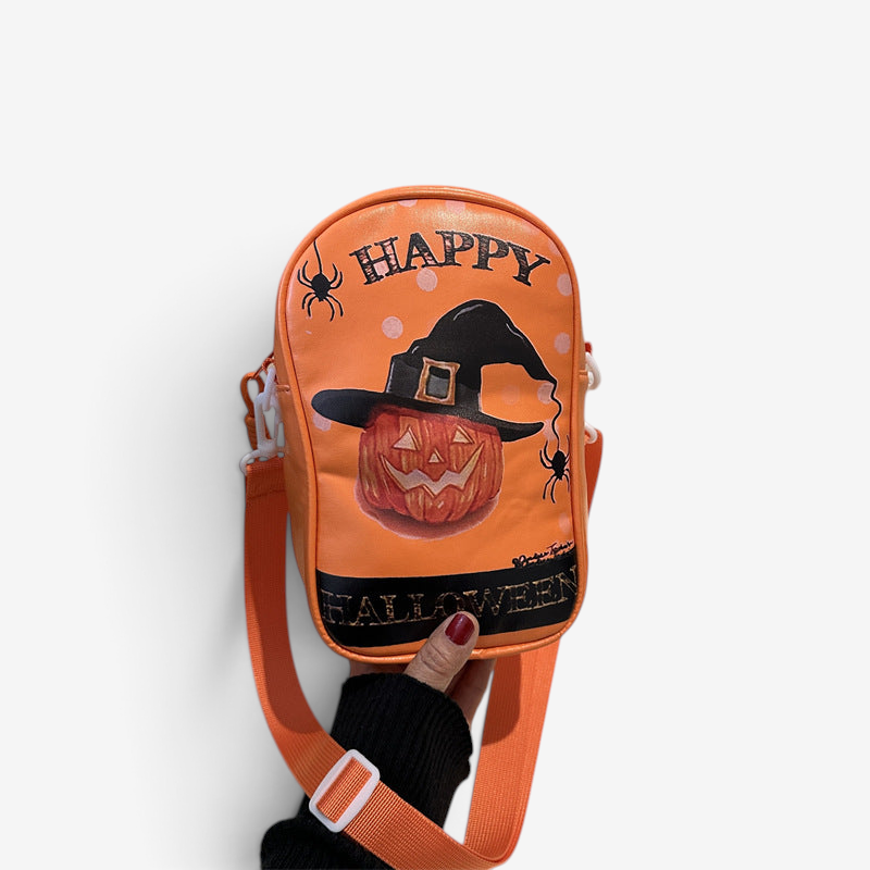 Pumpkira – Halloween Skuldertaske med Græskardesign Orange Standard