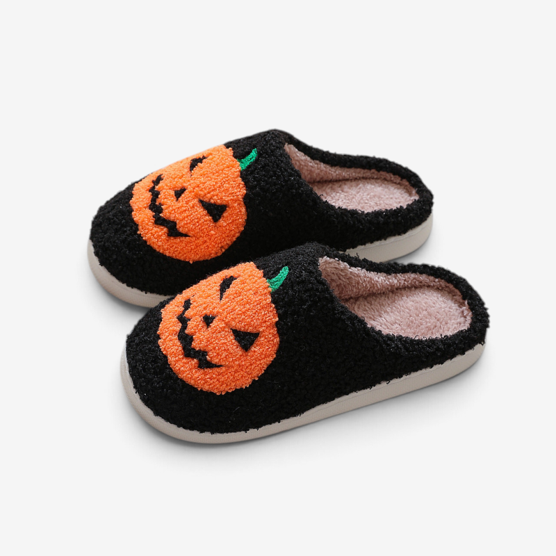 PumpkinStep – Halloween Sutsko med Græskarmotiv Sort