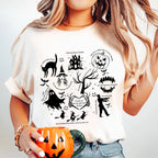 SpookyMuse – Halloween T-shirt til Dame med Grafisk Print