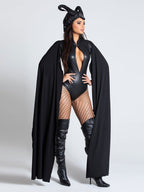 Noctavia – Halloween Heksekostume med Kappe Sort