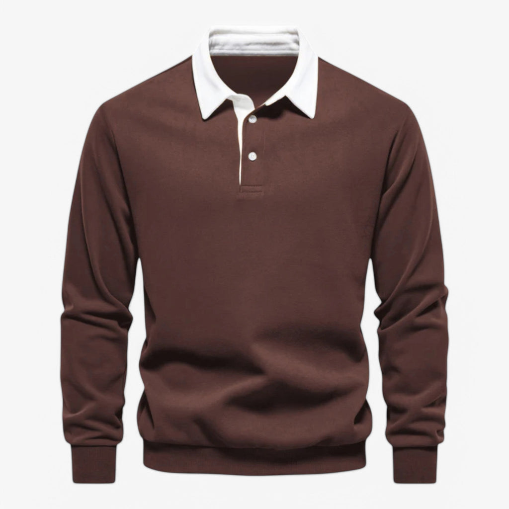 Rovenza - Strikket Herre Polo Sweater