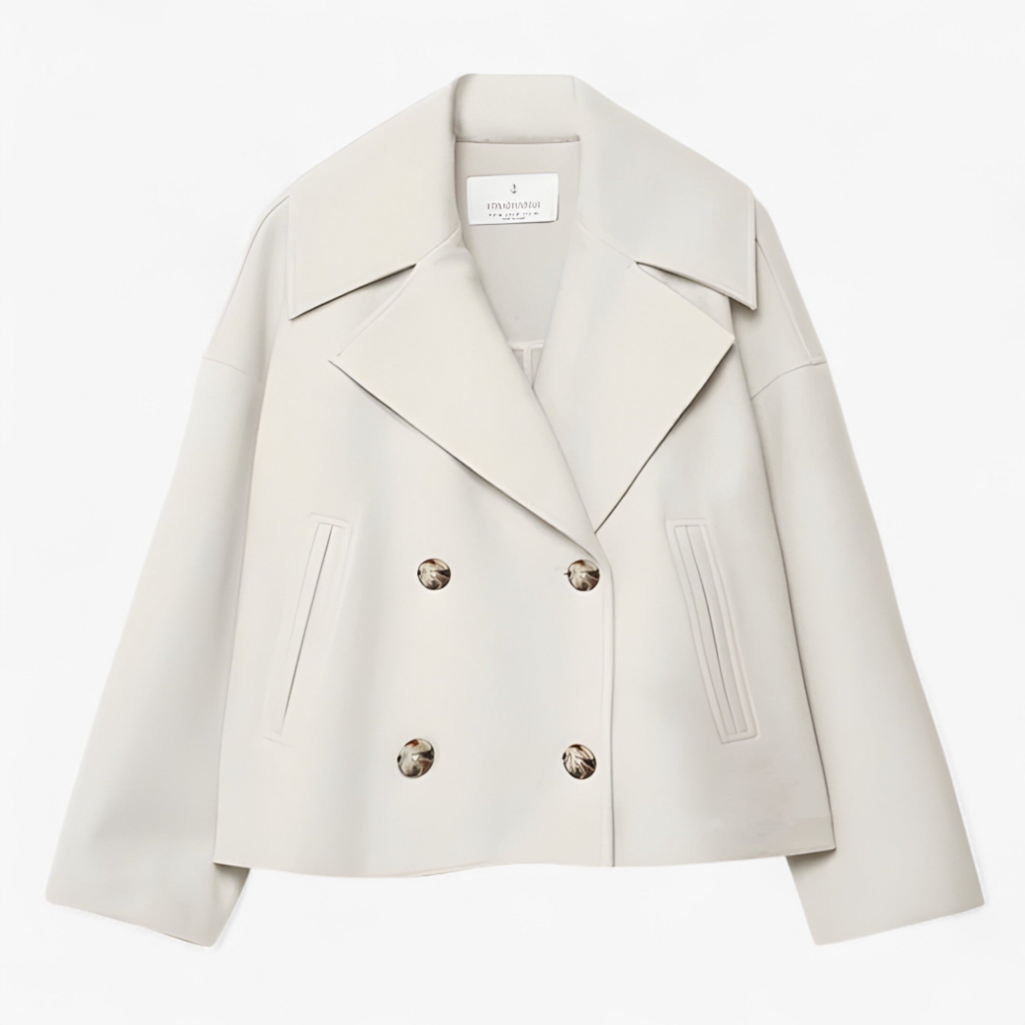 Lunéra - Elegant Kort Damefrakke Beige