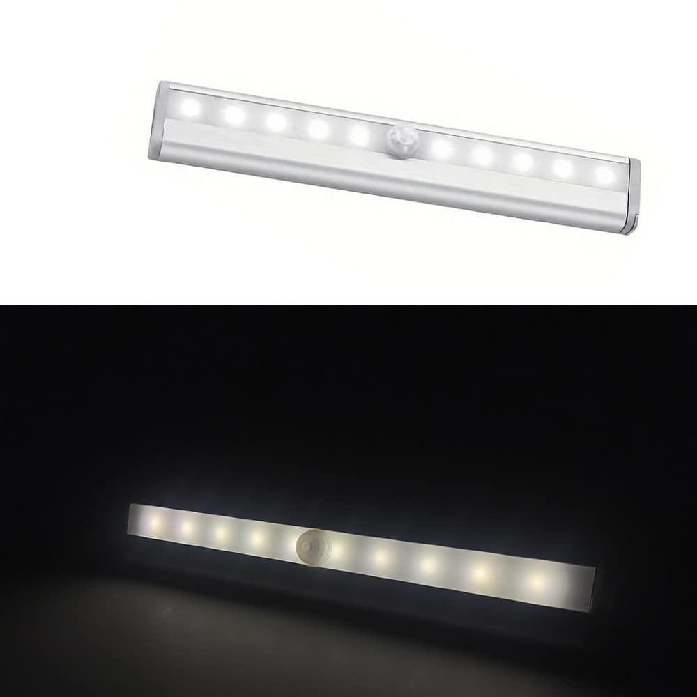 LumiSense LED-Lampe – Skabsbelysning med Sensor 10 LED (20x2.5x1.5)