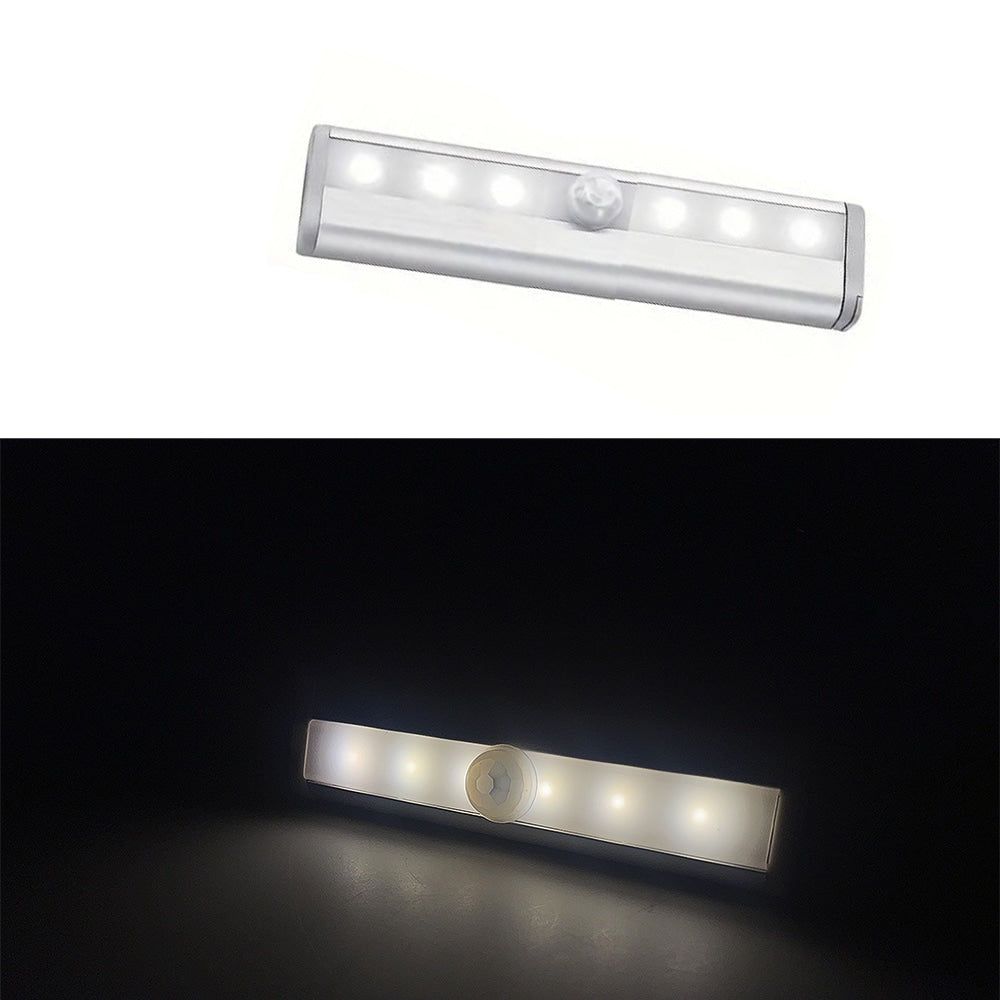 LumiSense LED-Lampe – Skabsbelysning med Sensor 6 LED (10x3x1.6)