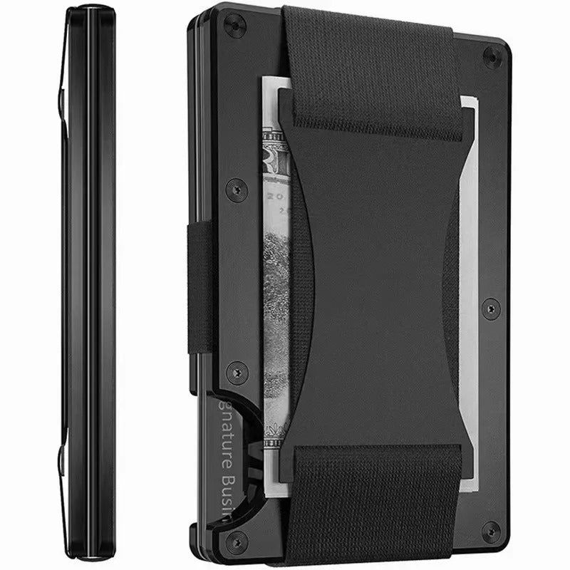 CardVault Kortholder – Slankt Design med RFID-Beskyttelse Kontantrem Sort