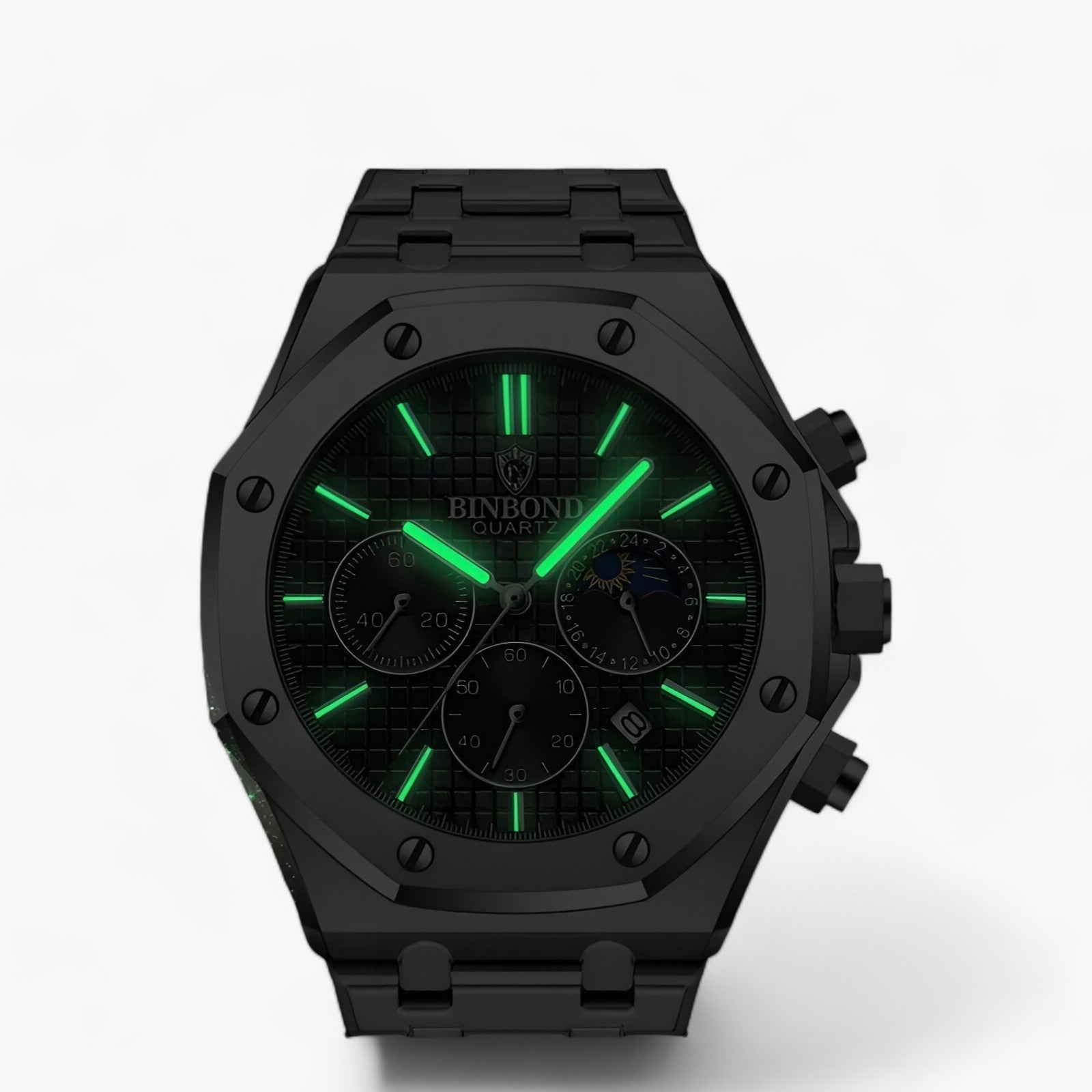 Nordvik - Minimalistisk Herreur med Analog Quartz Urværk Helt sort