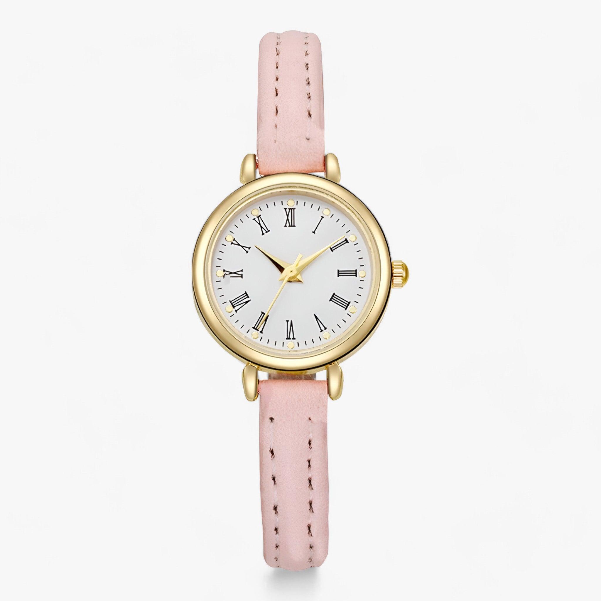 Celestia - Minimalistisk Dameur med Rund Analog Urskive