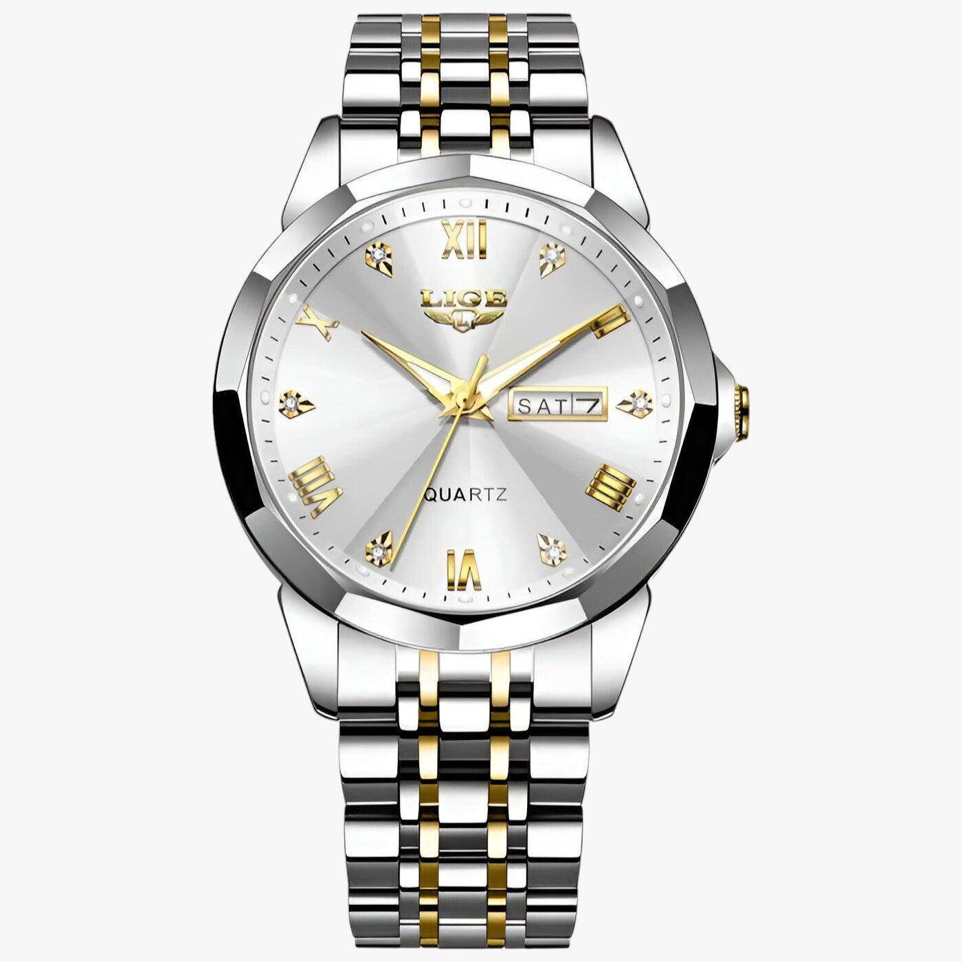 Aurelia - Elegant Dameur med Analog Quartz Urværk Rosaguld hvid