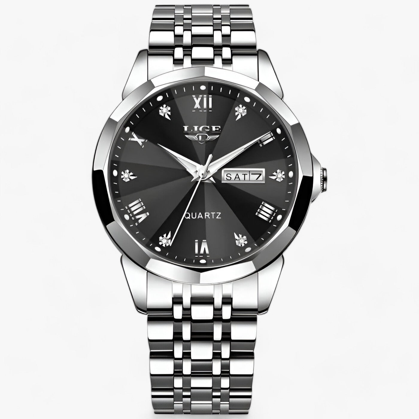 Aurelia - Elegant Dameur med Analog Quartz Urværk Sølv sort