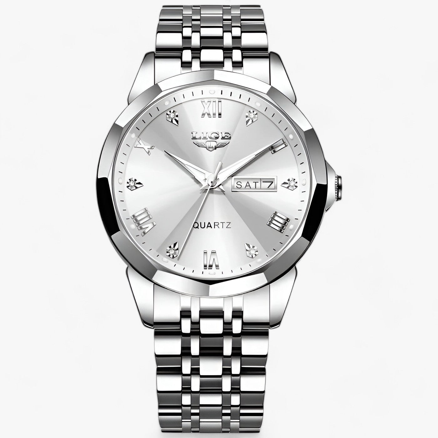 Aurelia - Elegant Dameur med Analog Quartz Urværk Sølv hvid