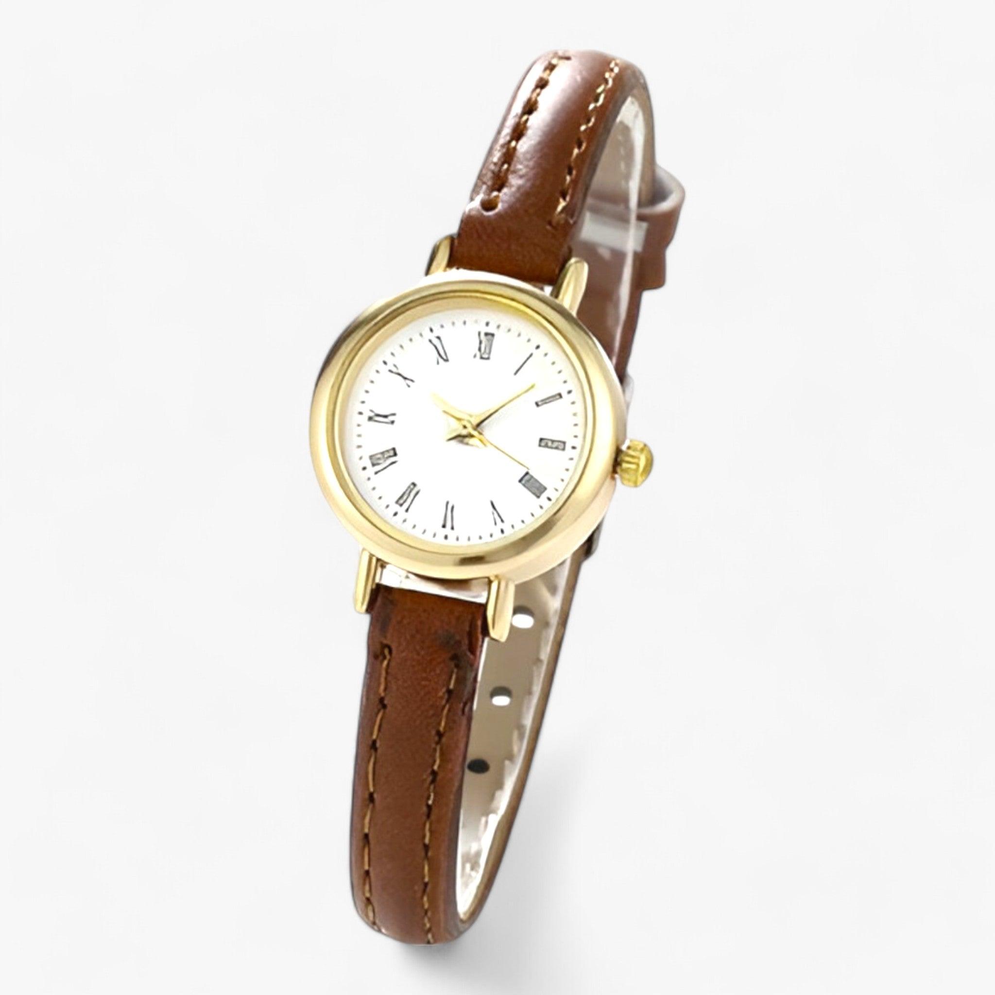Celestia - Minimalistisk Dameur med Rund Analog Urskive