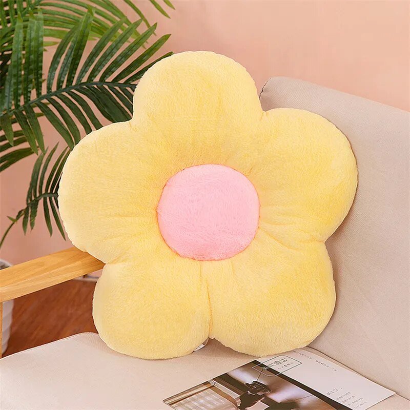 BloomNest Pyntepude – Blomstret Design Gul