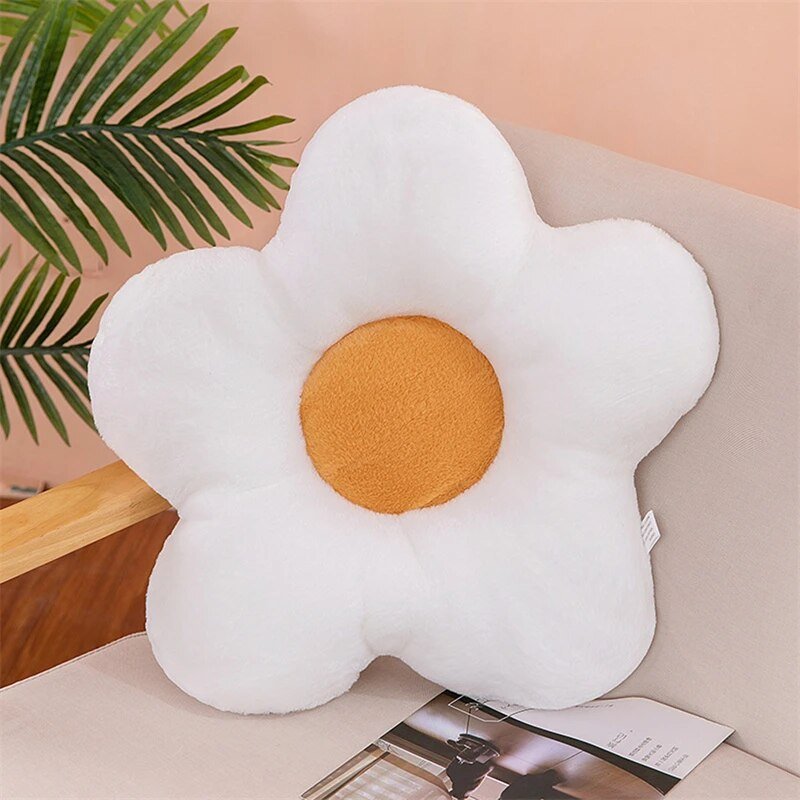 BloomNest Pyntepude – Blomstret Design Hvid
