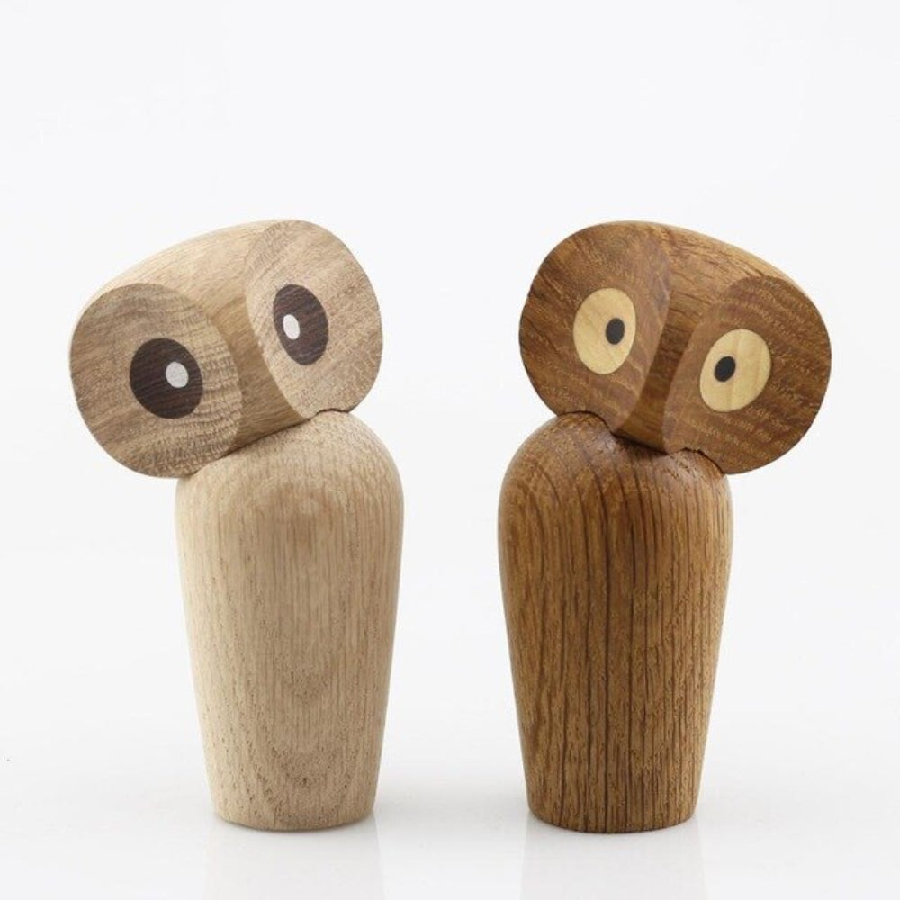NordicOwl Figur – Naturlig Dekoration med Bevægeligt Design
