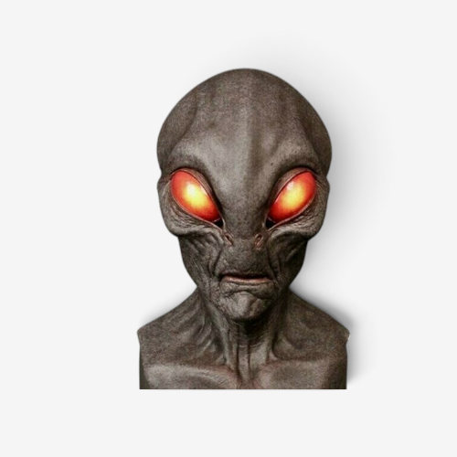 Xenora – Alien Hovedmaske til Halloween Rød Øje Sort
