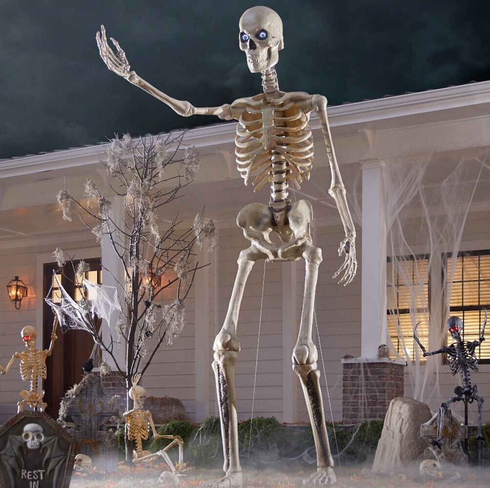 BoneMotion – Animeret Halloween Skeletdekoration 40 cm
