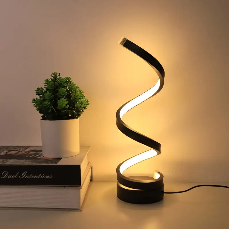 LumiSpiral Bordlampe – Dæmpbart LED-Design