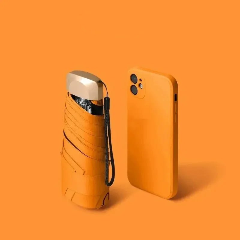 SunnyFold Mini Paraply – Kompakt Rejseledsager Orange