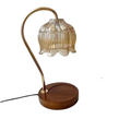 CrystalGlow Bordlampe – Elegant Glasdesign Træ