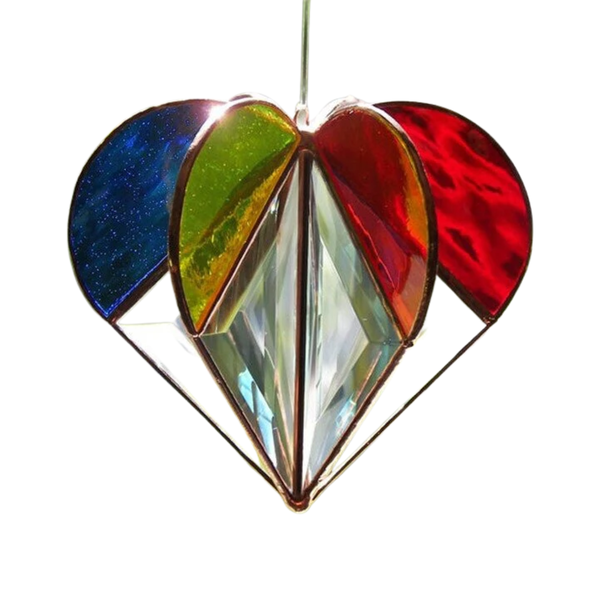 CrystalHeart Solfanger – Elegant Vinduesdekoration Flerfarvet