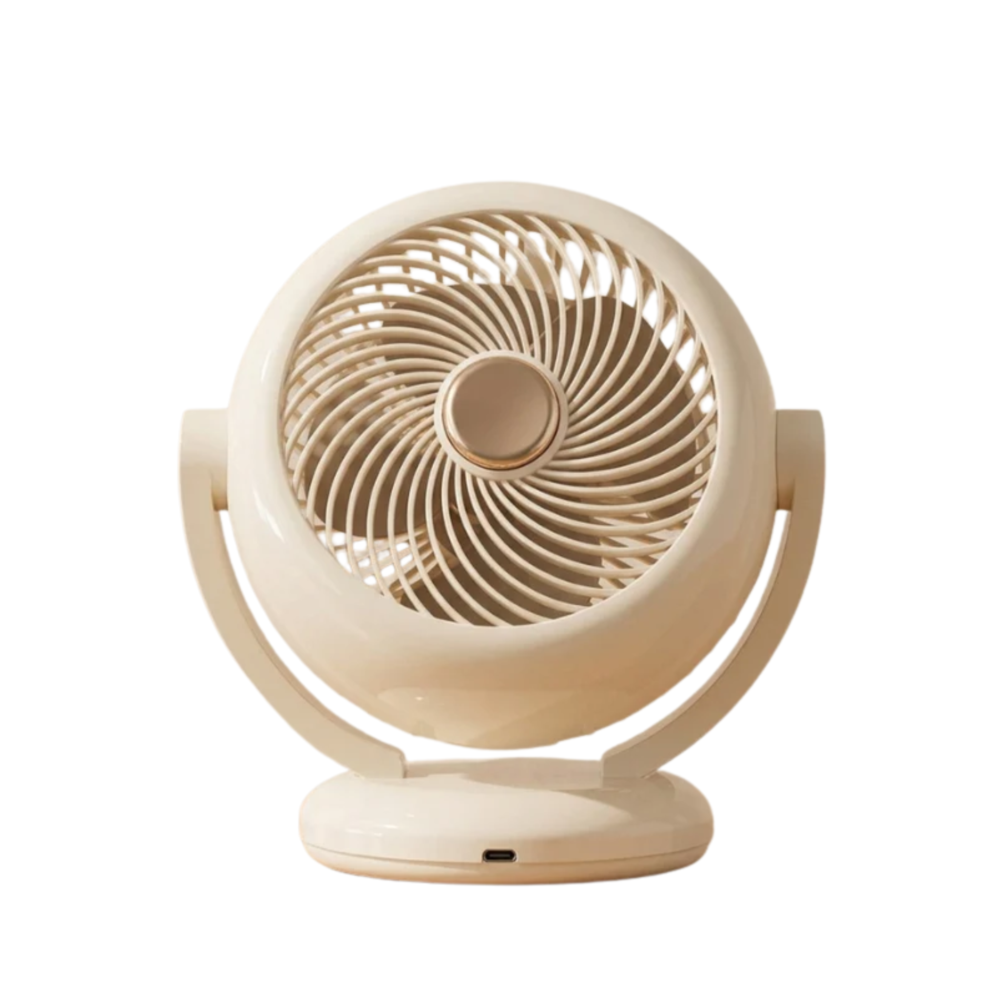 BreezeMini Ventilator – Bærbart Hånd- og Borddesign Hvid
