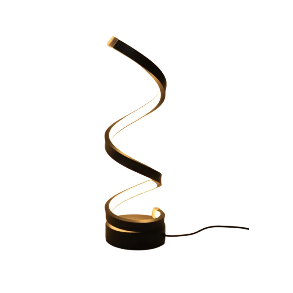 LumiSpiral Bordlampe – Dæmpbart LED-Design Sort